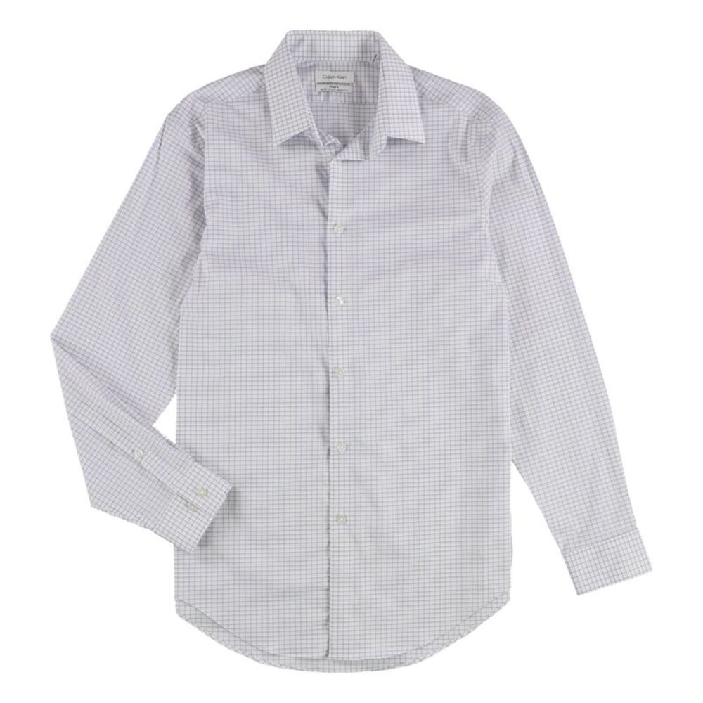Calvin Klein Mens Steel + Button Down Dress Shirt, NWT